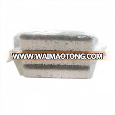 Kitchen cleaning scrubber cellulose sponge scrub with scouring pad